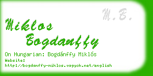 miklos bogdanffy business card